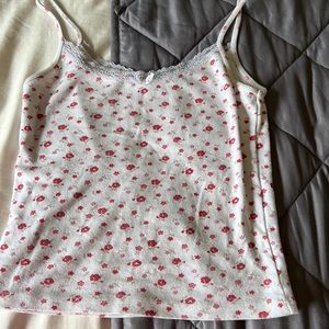 brandy Melville red flower top, vintage piece